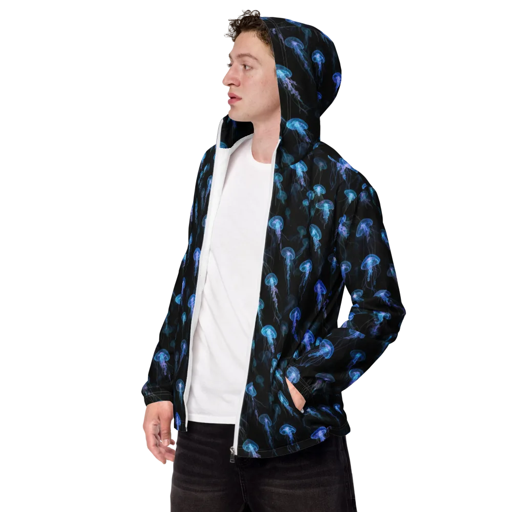 Deep Sea Reverie on Men's Windbreaker — Left Front