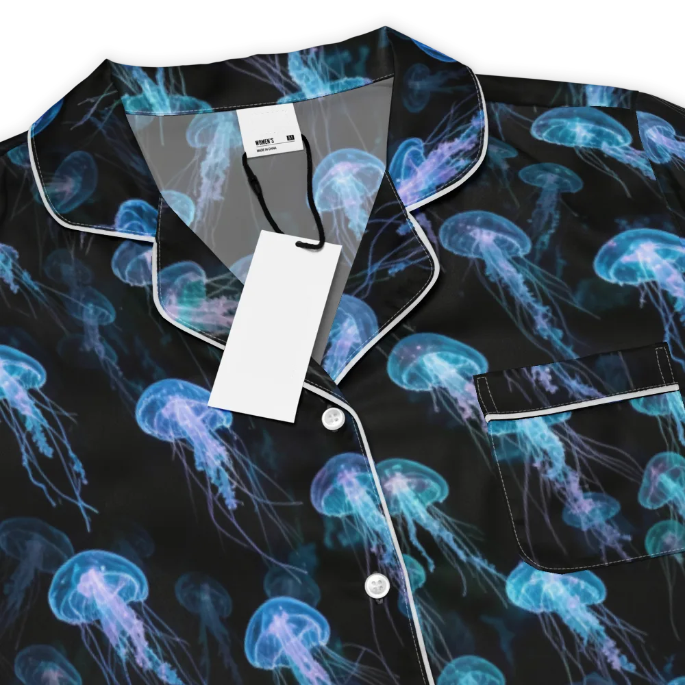 Deep Sea Reverie on Women's Short Sleeve Pajama Top — Product details