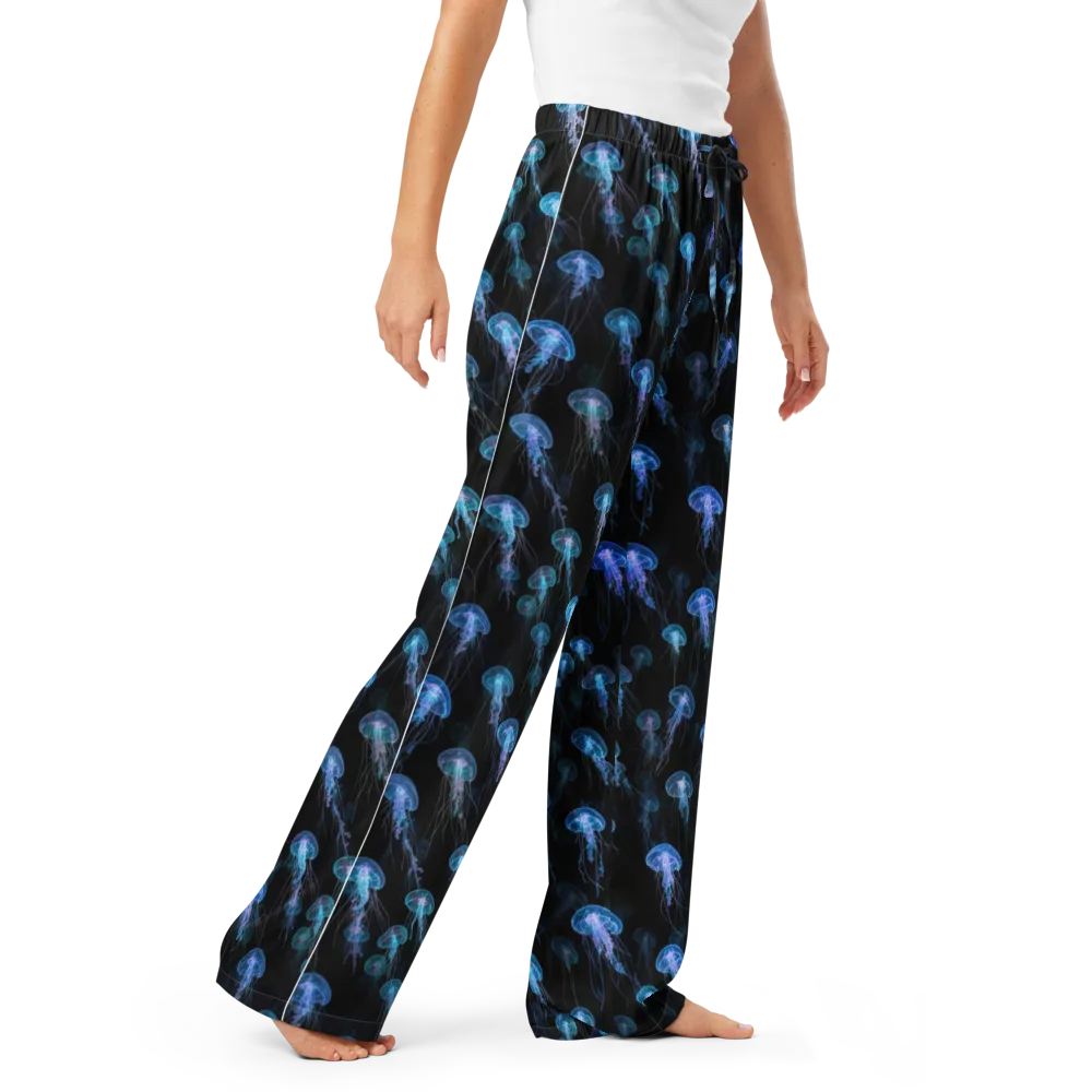 Deep Sea Reverie on Women's Pajama Pants — Right Front