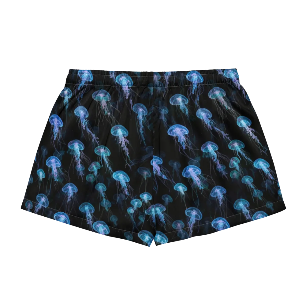 Deep Sea Reverie on Women's Pajama Shorts — Back