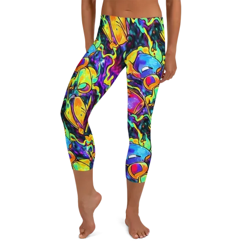 Spectrum After Dark on a Capri Leggings