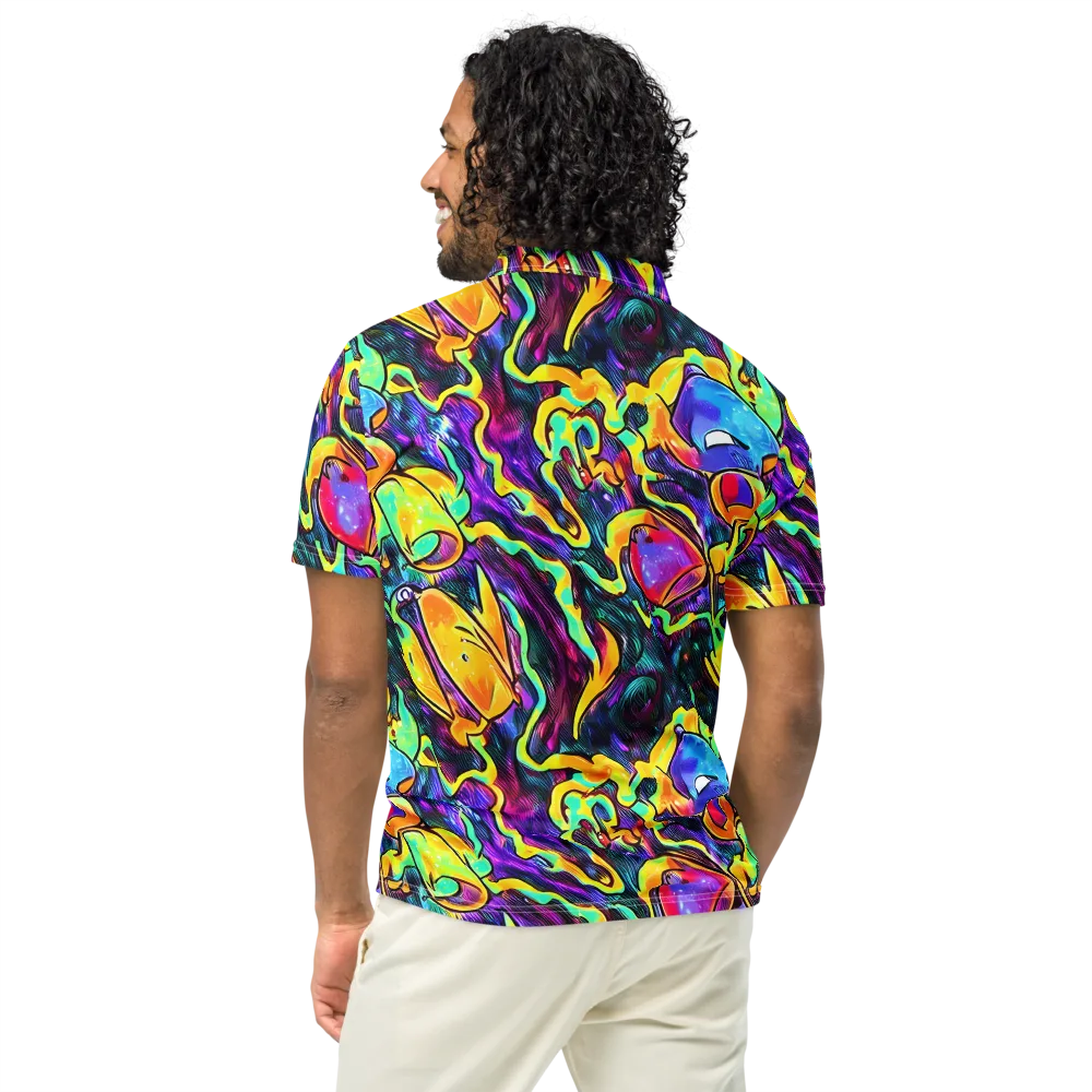 Spectrum After Dark on Men's Slim Fit Polo Shirt — Back