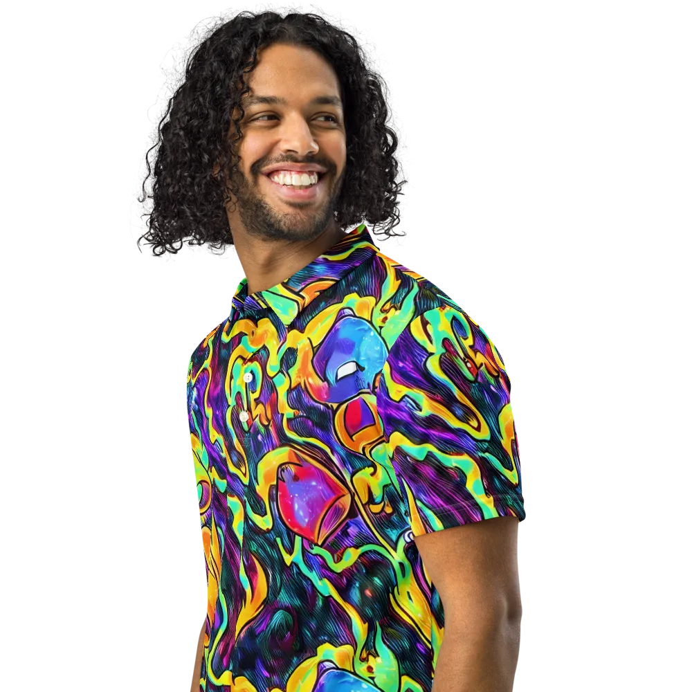 Spectrum After Dark on Men's Slim Fit Polo Shirt — Left Front