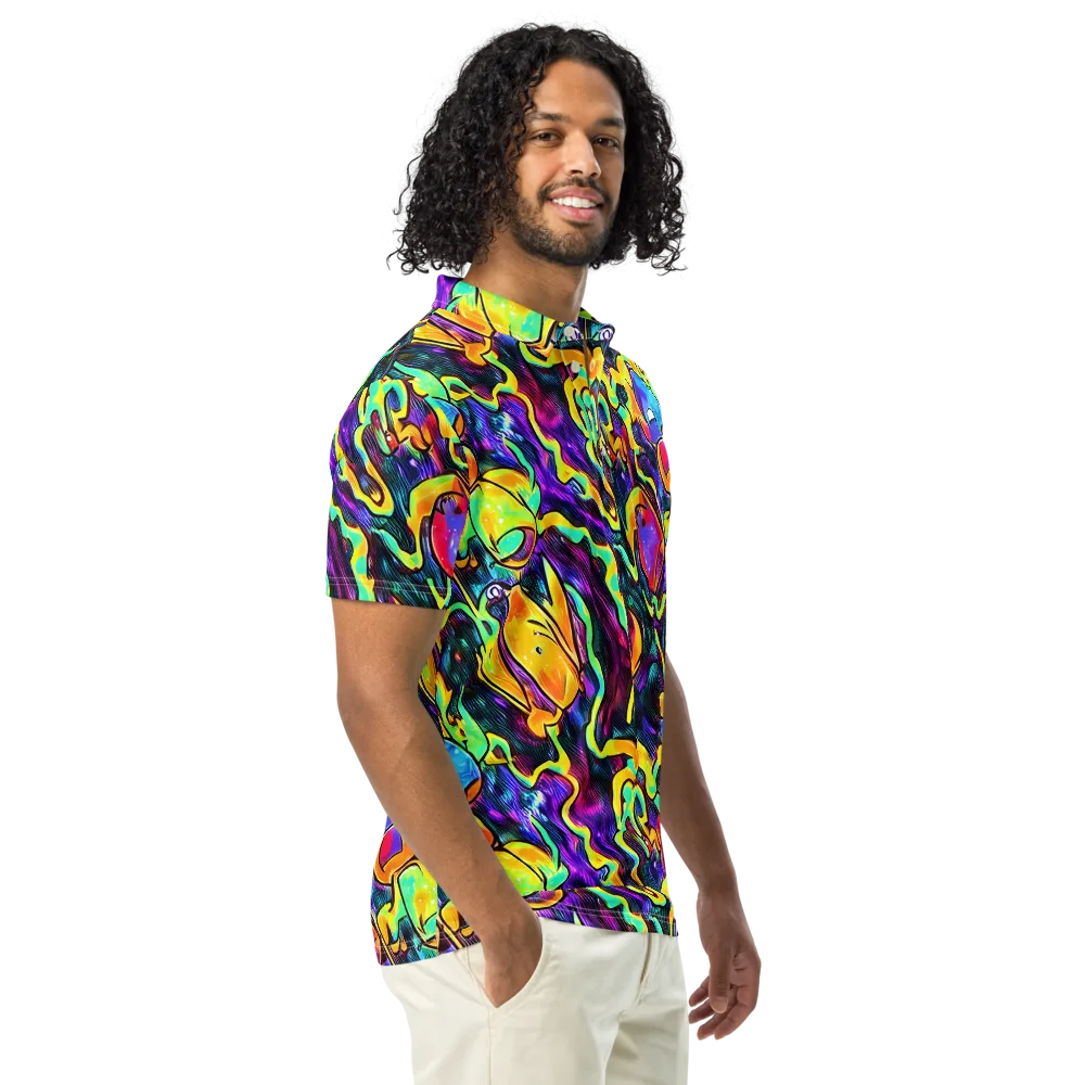 Spectrum After Dark on Men's Slim Fit Polo Shirt — Right Front