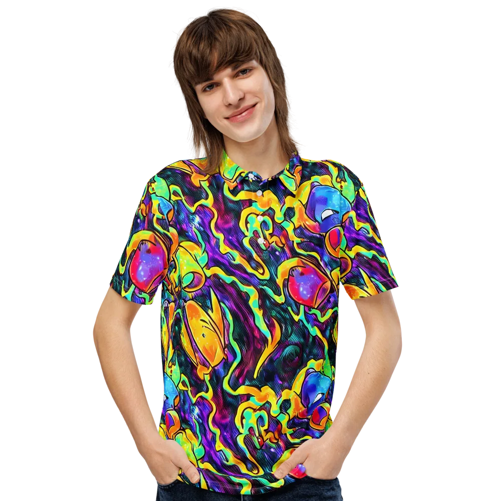Spectrum After Dark on Men's Slim Fit Polo Shirt — Front