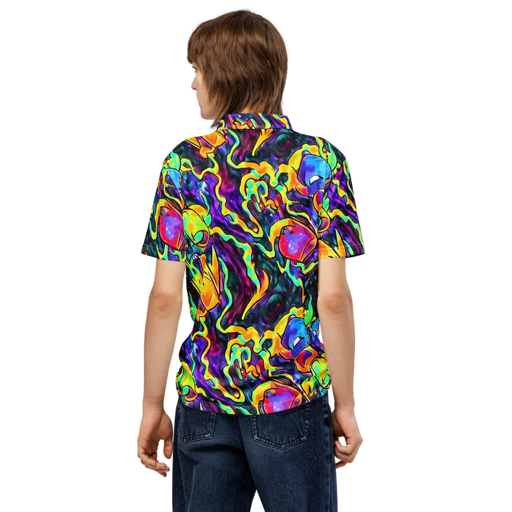 Spectrum After Dark on Men's Slim Fit Polo Shirt — Back