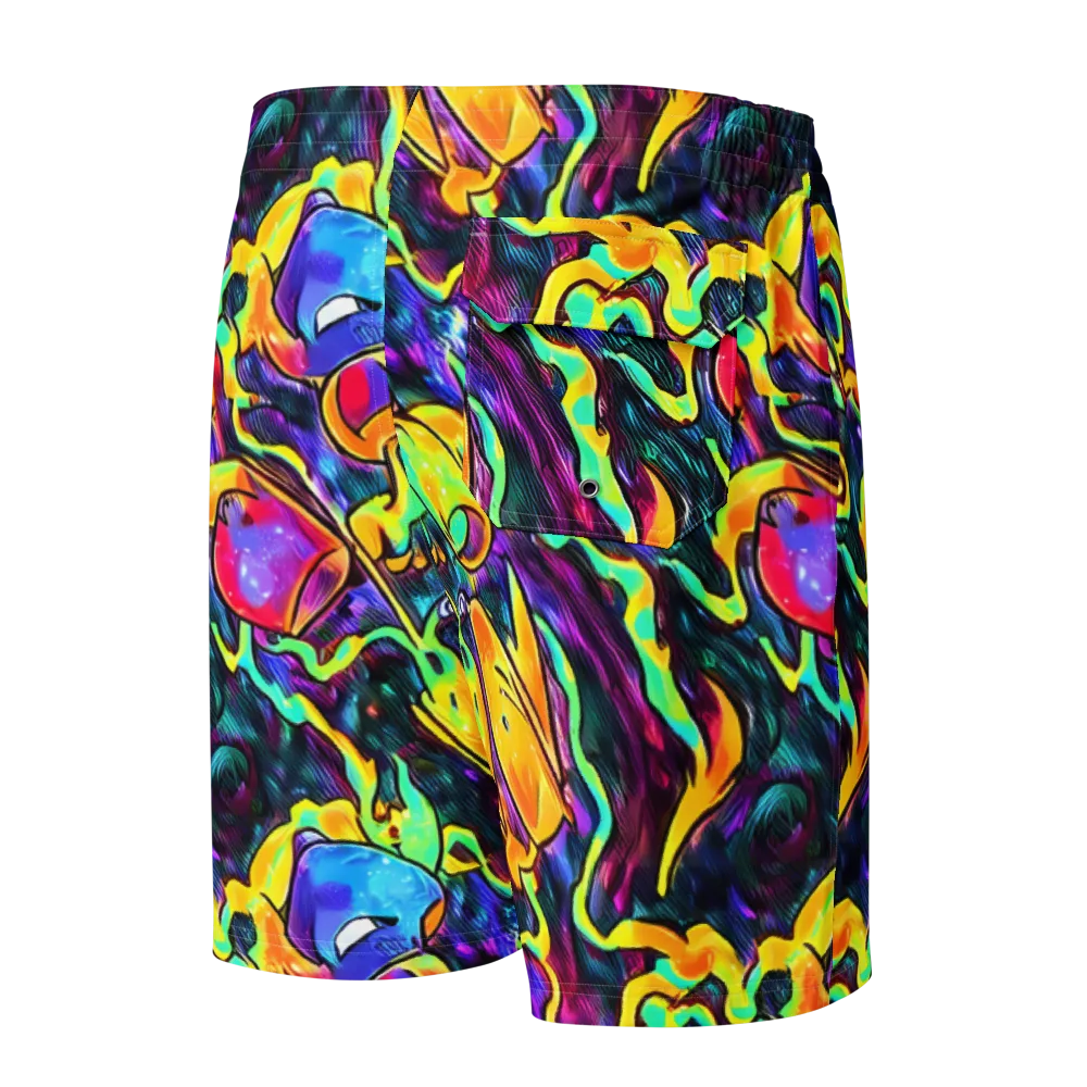 Spectrum After Dark on Men's Board Shorts — Back