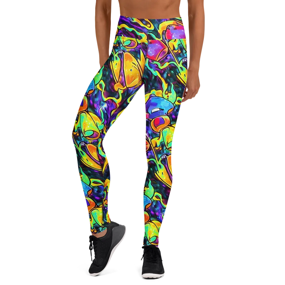 Spectrum After Dark on Yoga Leggings — Front