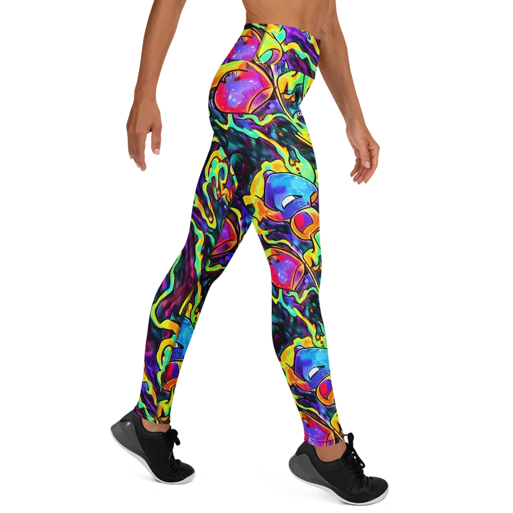 Spectrum After Dark on Yoga Leggings — Right