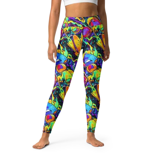 Spectrum After Dark on a Yoga Leggings