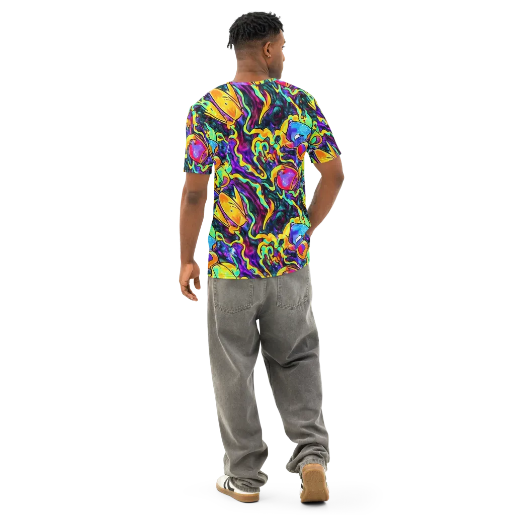 Spectrum After Dark on Men's Cotton Crew Neck T-Shirt — Back