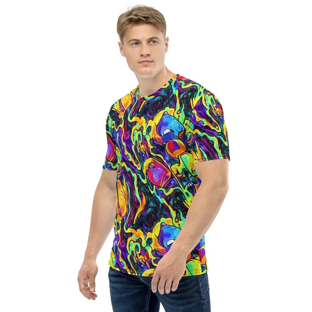 Spectrum After Dark on Men's Crew Neck T-Shirt — Left
