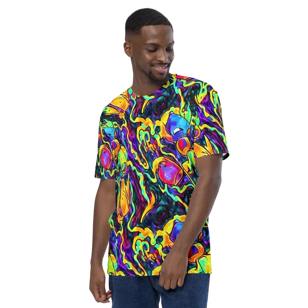 Spectrum After Dark on Men's Crew Neck T-Shirt — Left