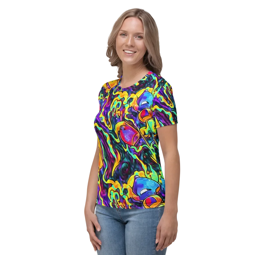 Spectrum After Dark on Women's Crew Neck T-Shirt — Left