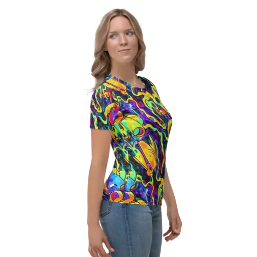 Spectrum After Dark on a Women's Crew Neck T-Shirt
