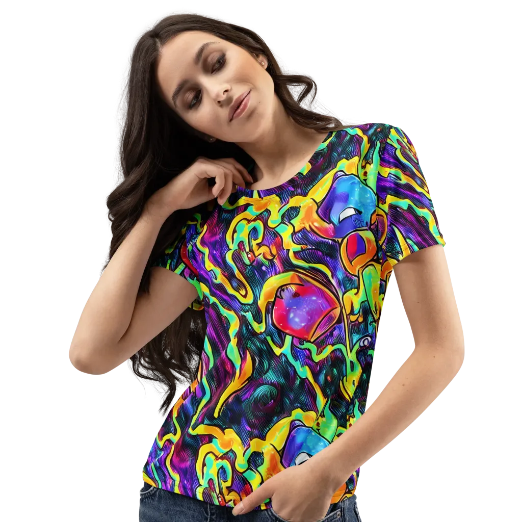 Spectrum After Dark on Women's Crew Neck T-Shirt — Left Front