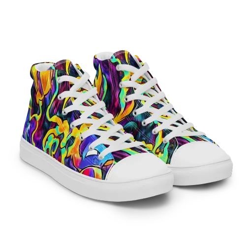 Spectrum After Dark on a Women's High Top Canvas Shoes