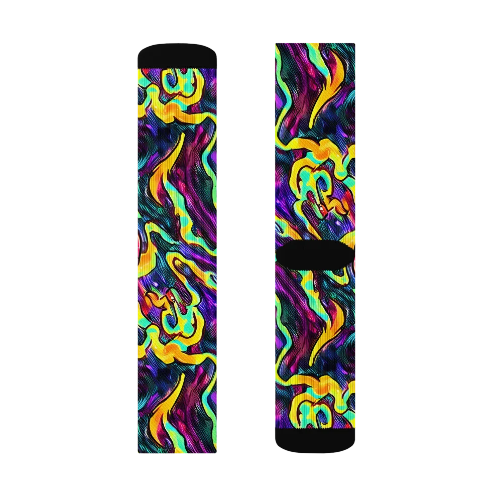 Spectrum After Dark on Socks — Left Sock