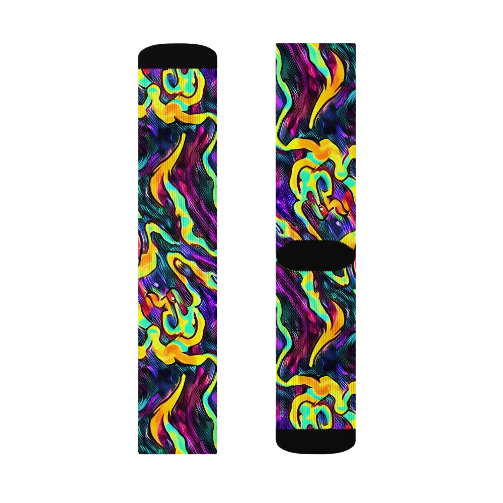 Spectrum After Dark on Socks — Right Sock