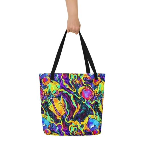 Spectrum After Dark on a Large Tote Bag W/ Pocket