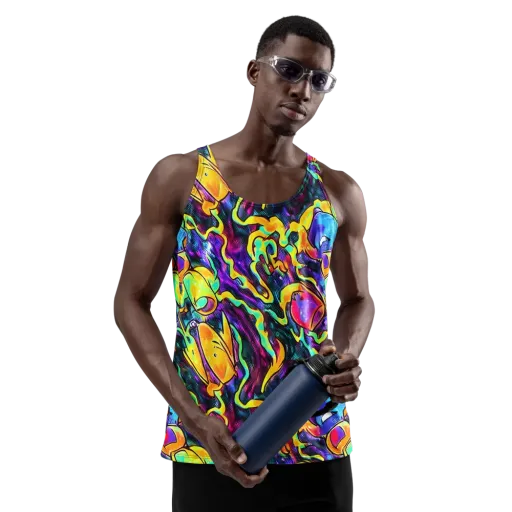 Spectrum After Dark on a Men's Tank Top