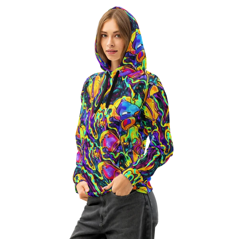 Spectrum After Dark on Cotton Hoodie — Left Front