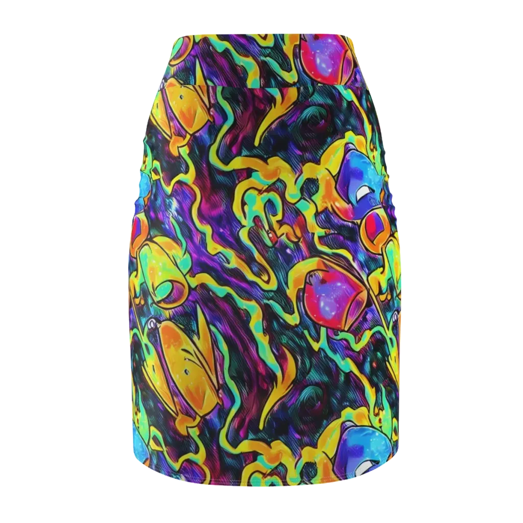 Spectrum After Dark on Pencil Skirt — Back