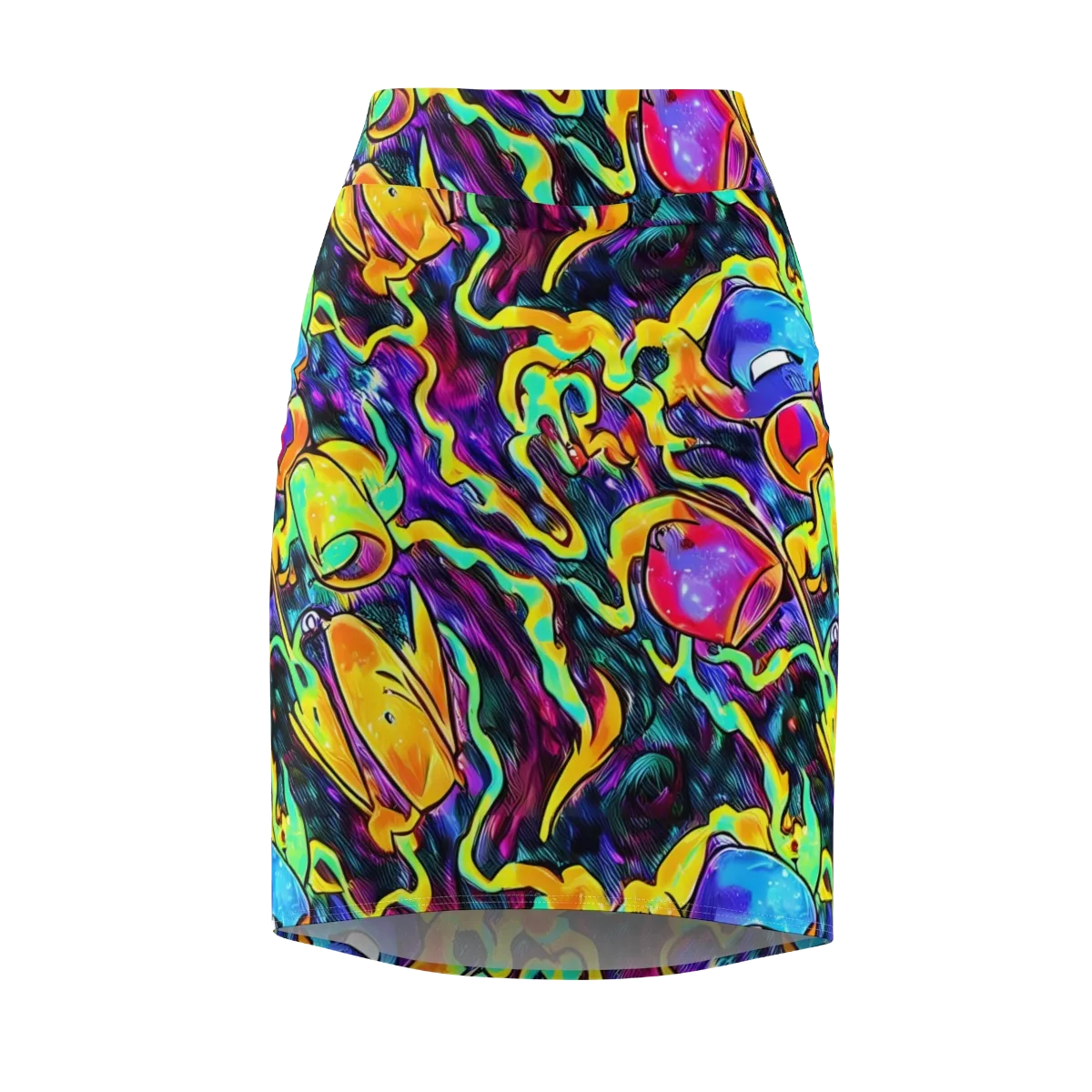 Spectrum After Dark on Pencil Skirt — Front