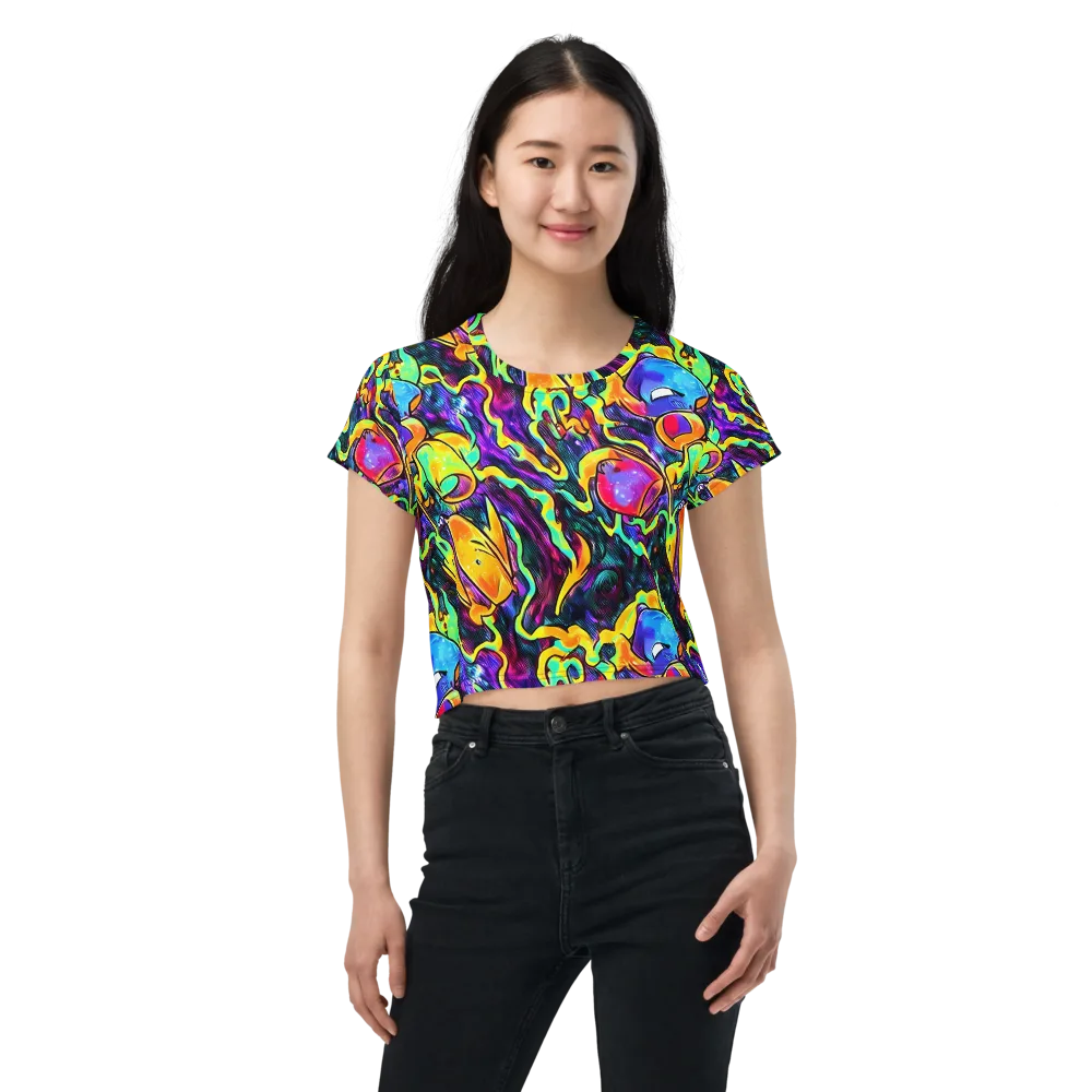 Spectrum After Dark on Crop Tee — Front