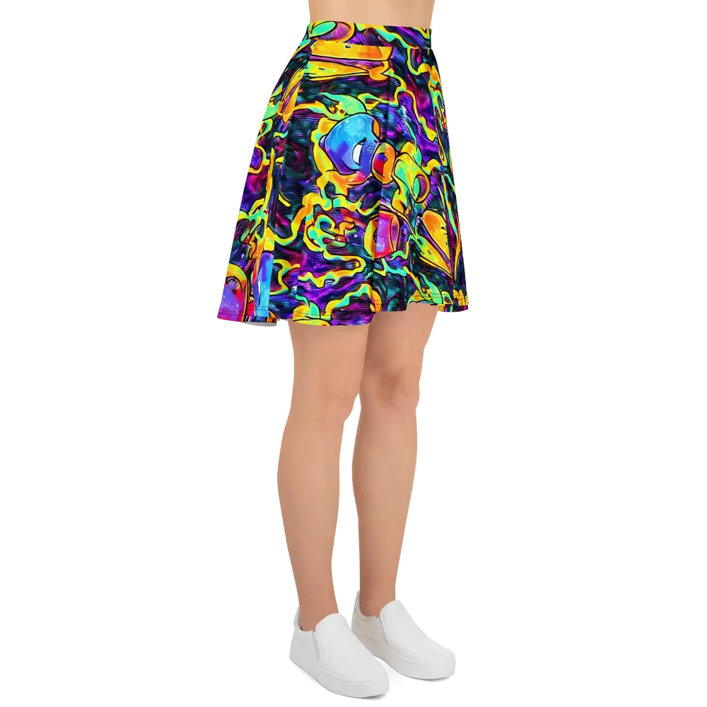 Spectrum After Dark on Skater Skirt — Right