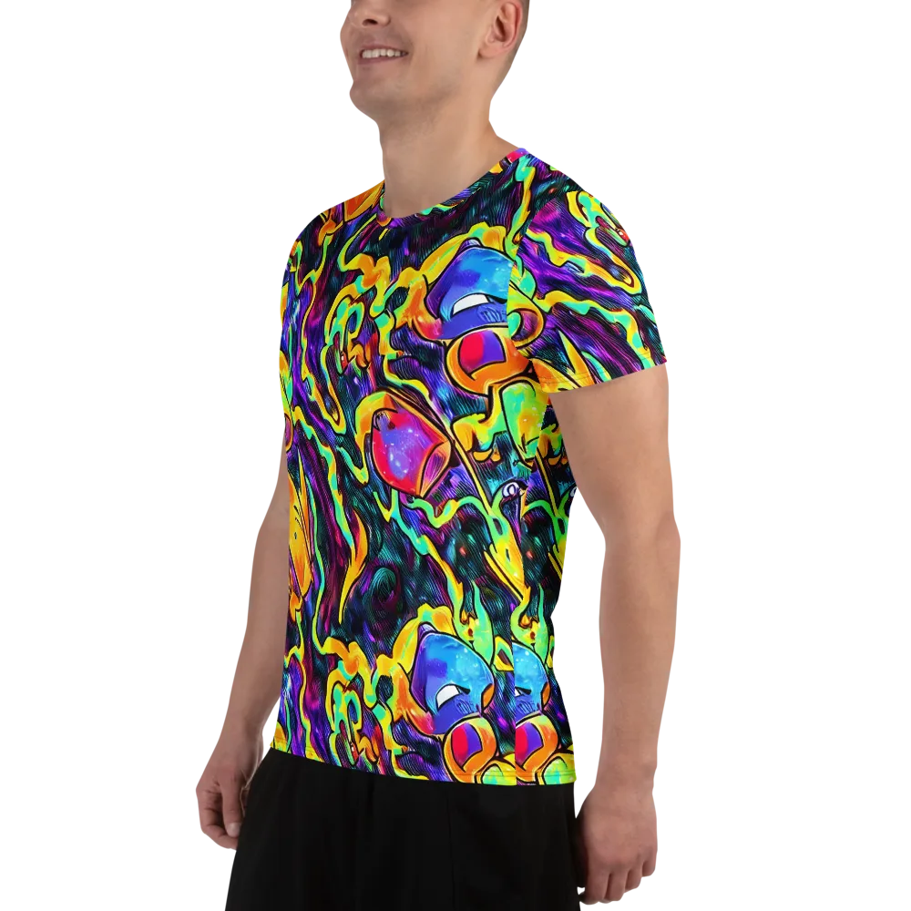 Spectrum After Dark on Men's Athletic T-Shirt — Left