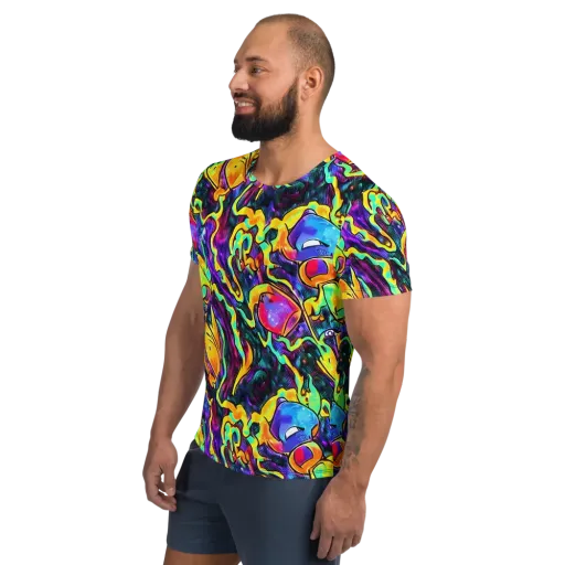 Spectrum After Dark on a Men's Athletic T-Shirt