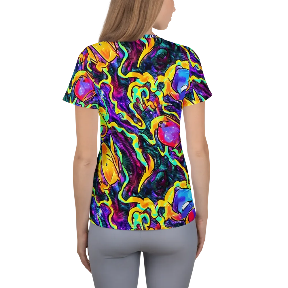 Spectrum After Dark on Women's Athletic T-Shirt — Back