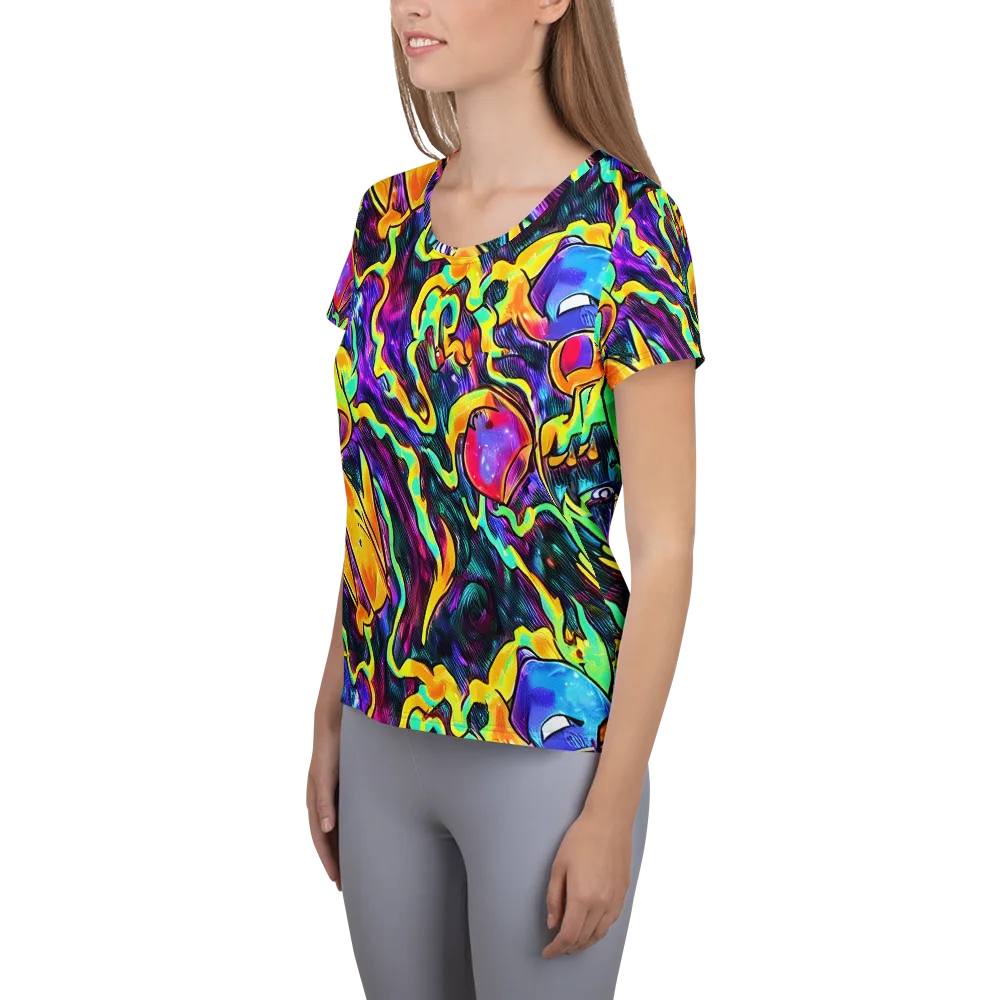Spectrum After Dark on Women's Athletic T-Shirt — Left