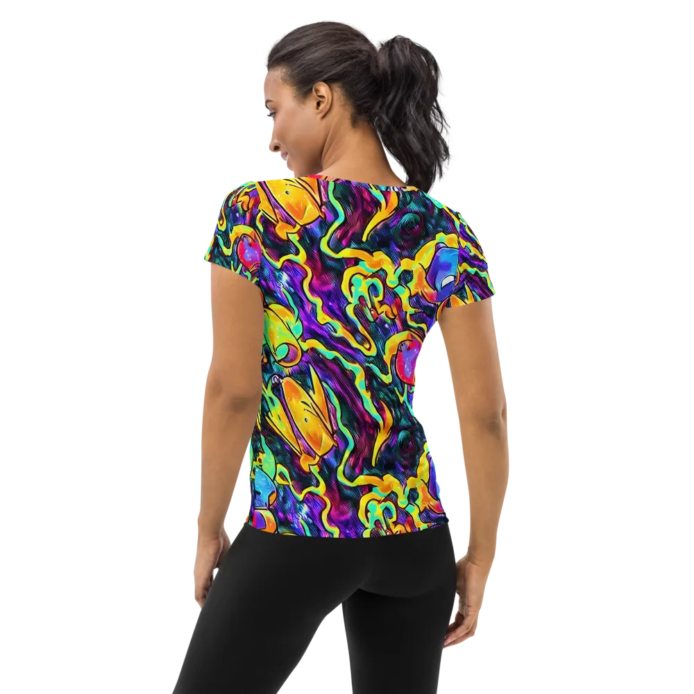 Spectrum After Dark on Women's Athletic T-Shirt — Back
