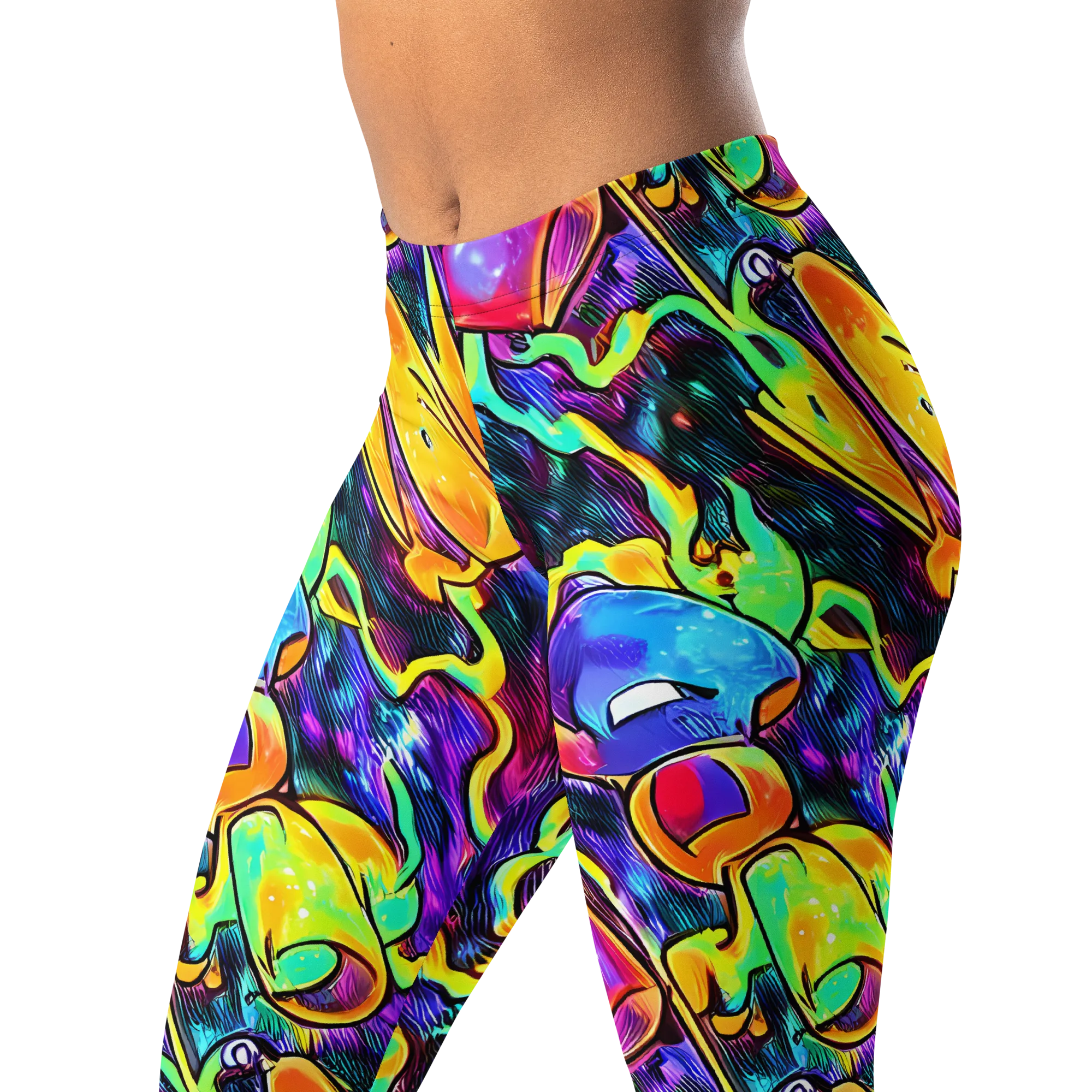 Spectrum After Dark on Leggings — Left Front
