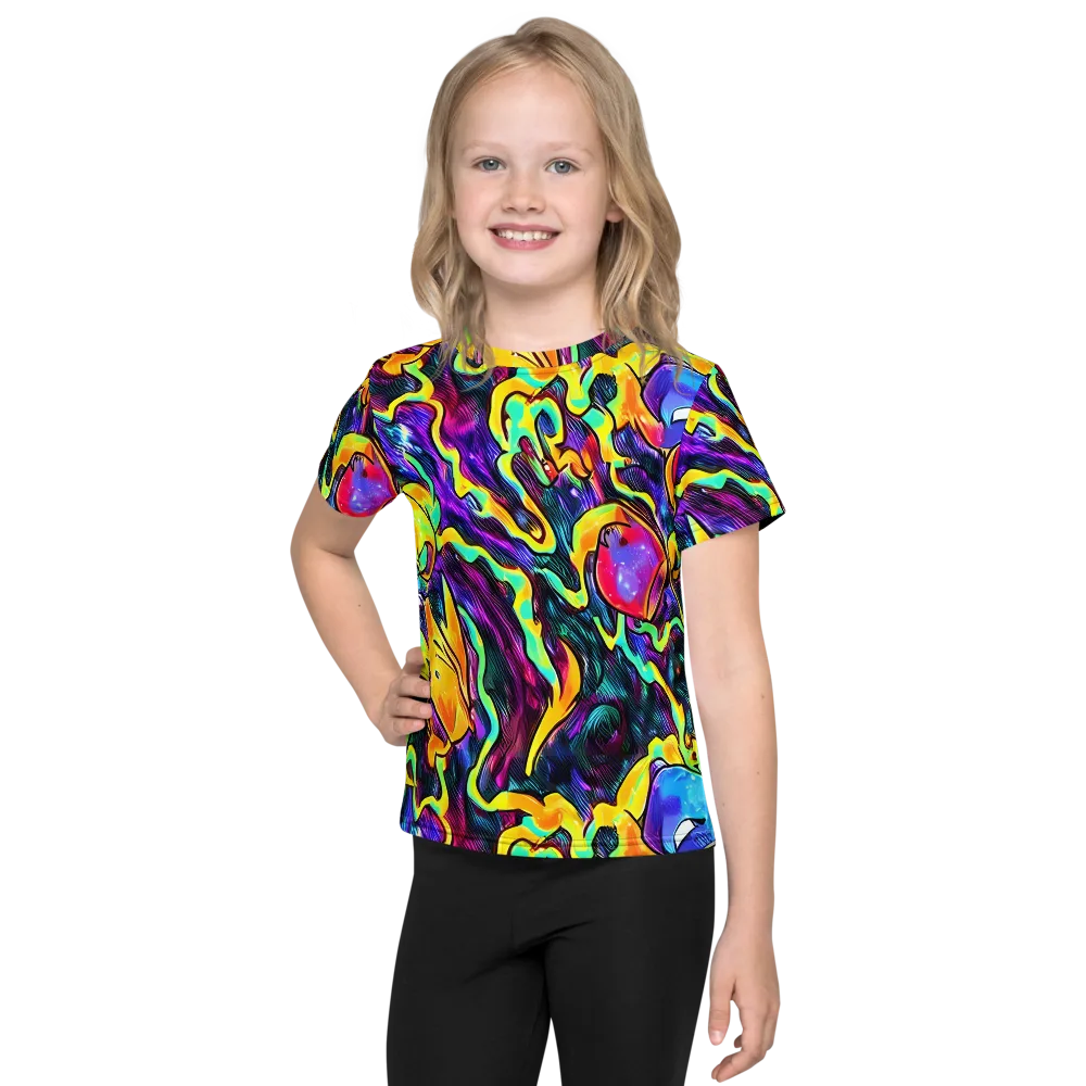Spectrum After Dark on Kids Crew Neck T-Shirt — Front