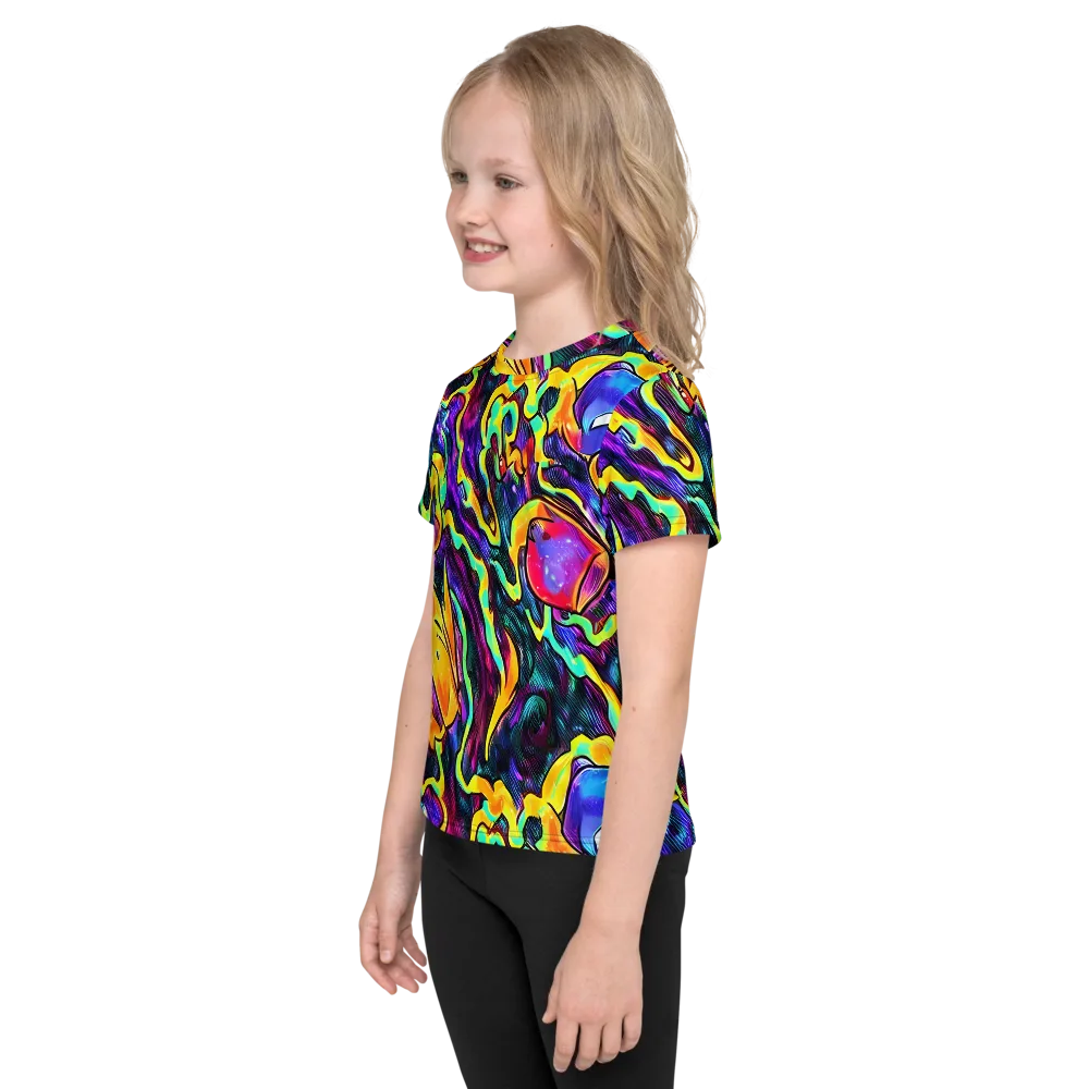 Spectrum After Dark on Kids Crew Neck T-Shirt — Left