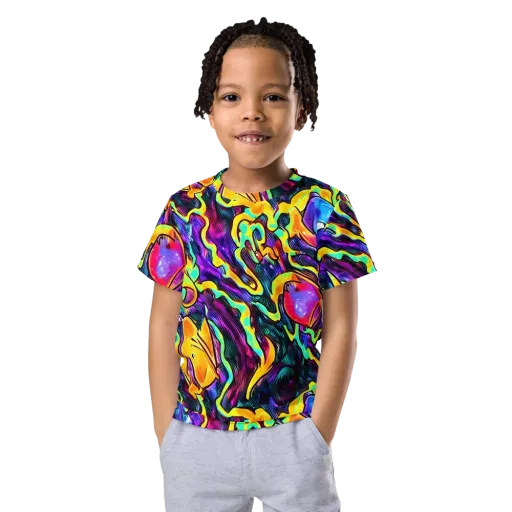 Spectrum After Dark on a Kids Crew Neck T-Shirt