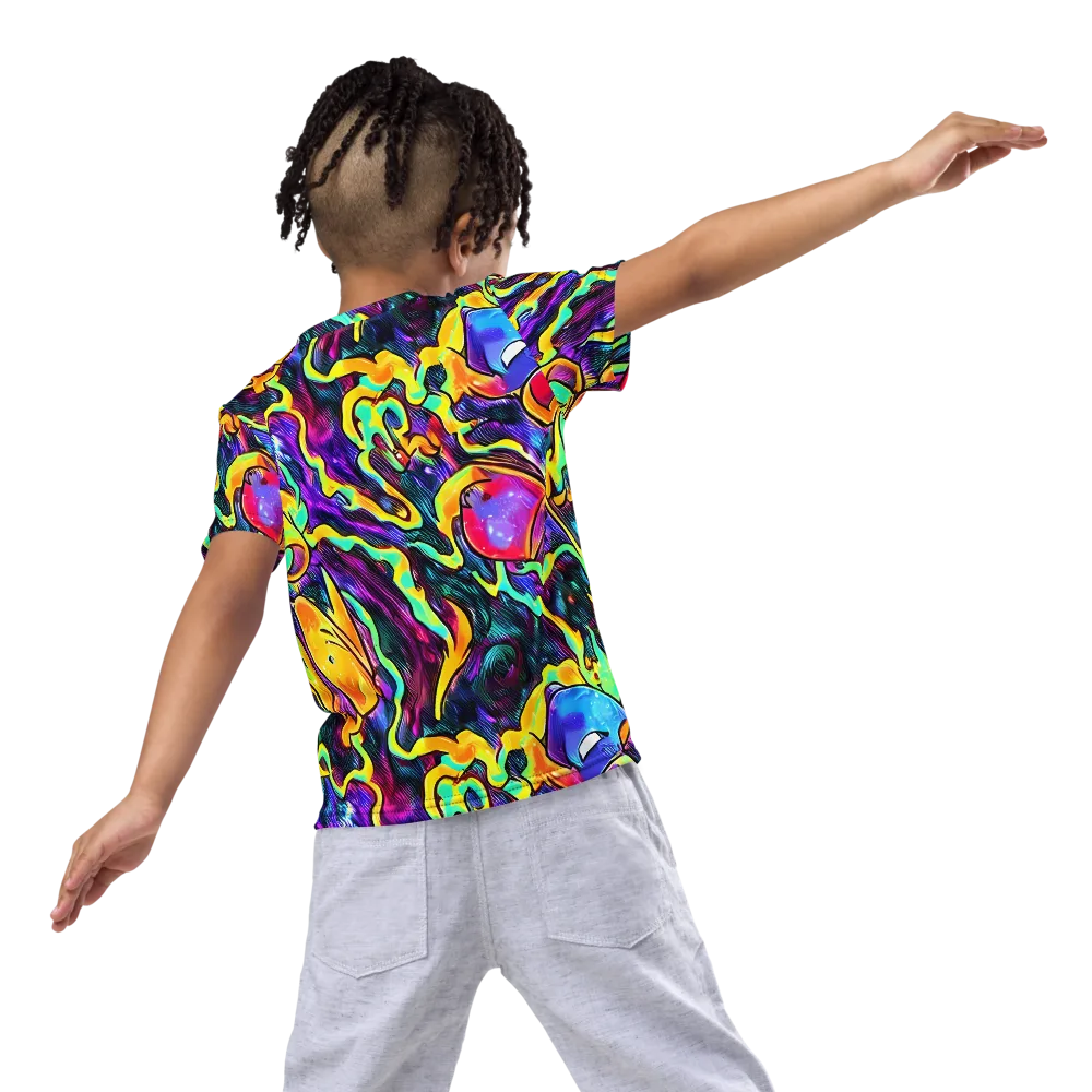 Spectrum After Dark on Kids Crew Neck T-Shirt — Back
