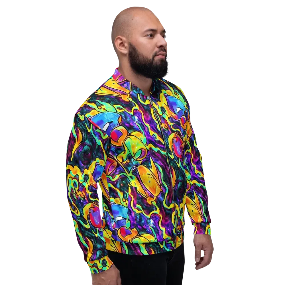 Spectrum After Dark on Bomber Jacket — Right