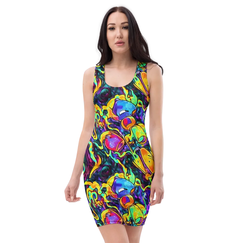 Spectrum After Dark on Bodycon Dress — Front