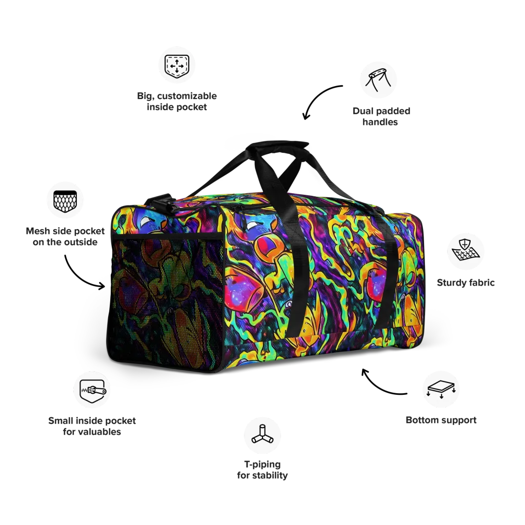 Spectrum After Dark on Duffle Bag — Right Front