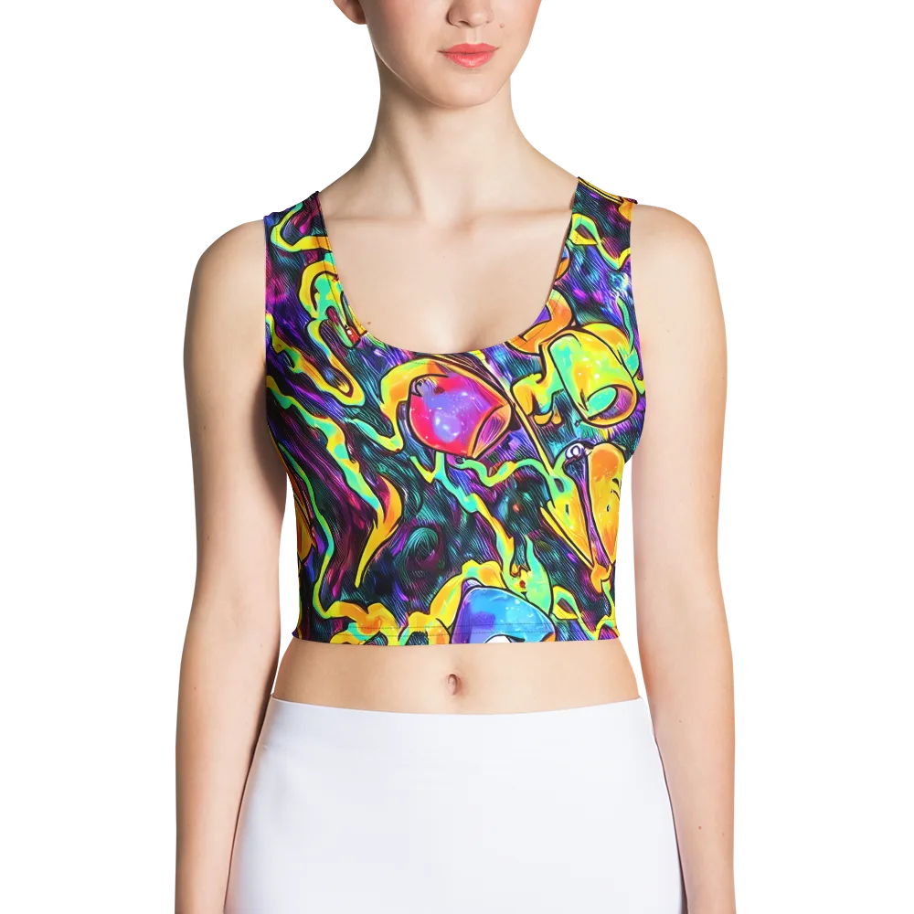 Spectrum After Dark on Crop Top — Front