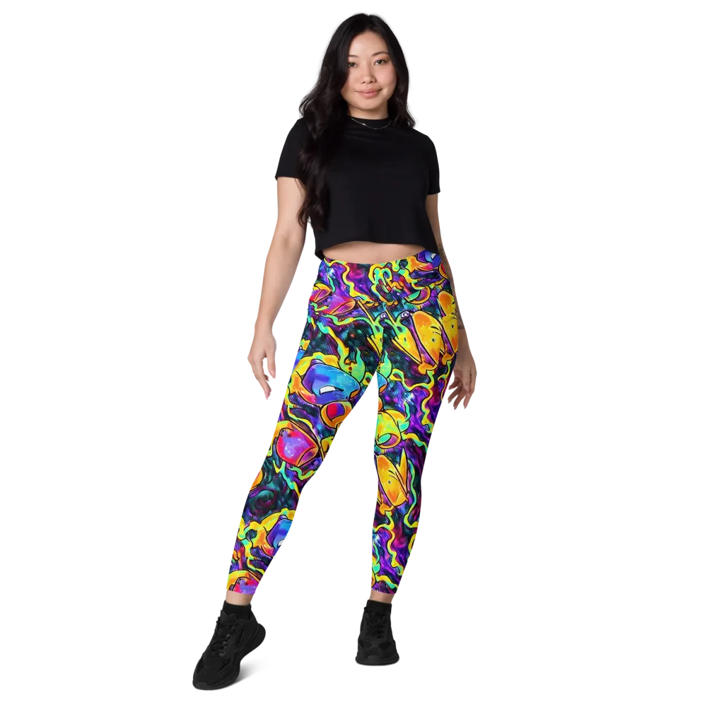 Spectrum After Dark on Leggings with Pockets — Front