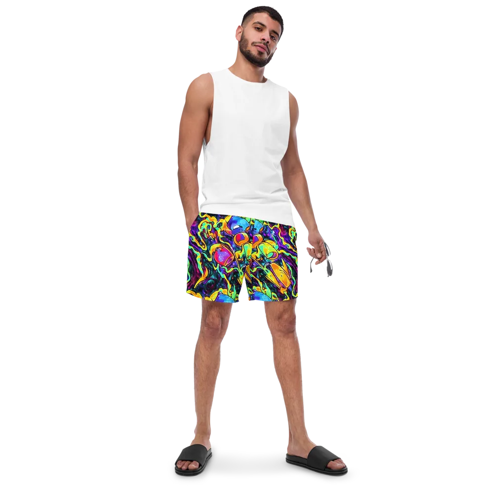 Spectrum After Dark on Swim Trunks — Front