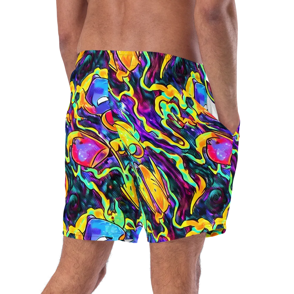 Spectrum After Dark on Swim Trunks — Right Back