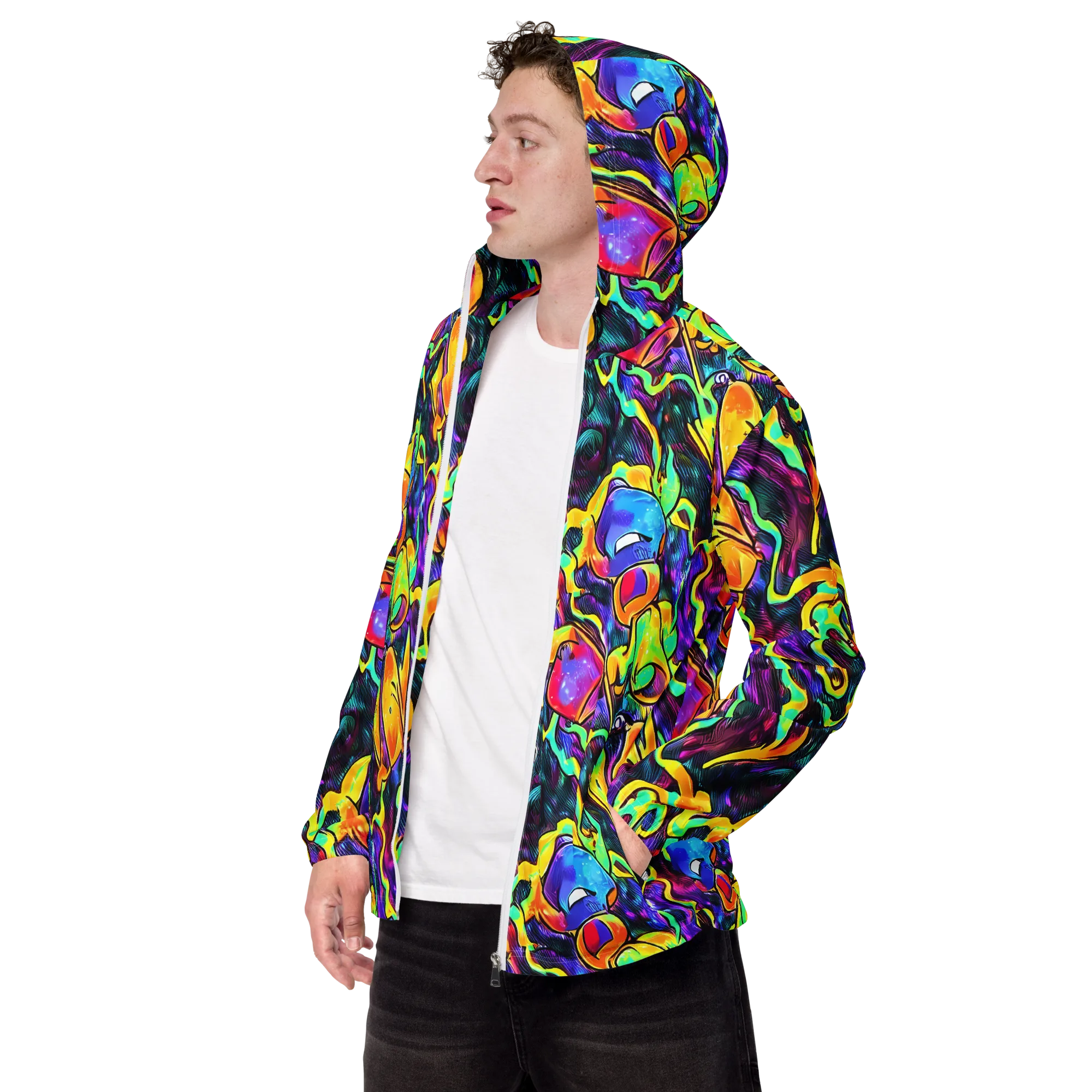 Spectrum After Dark on Men's Windbreaker — Left Front