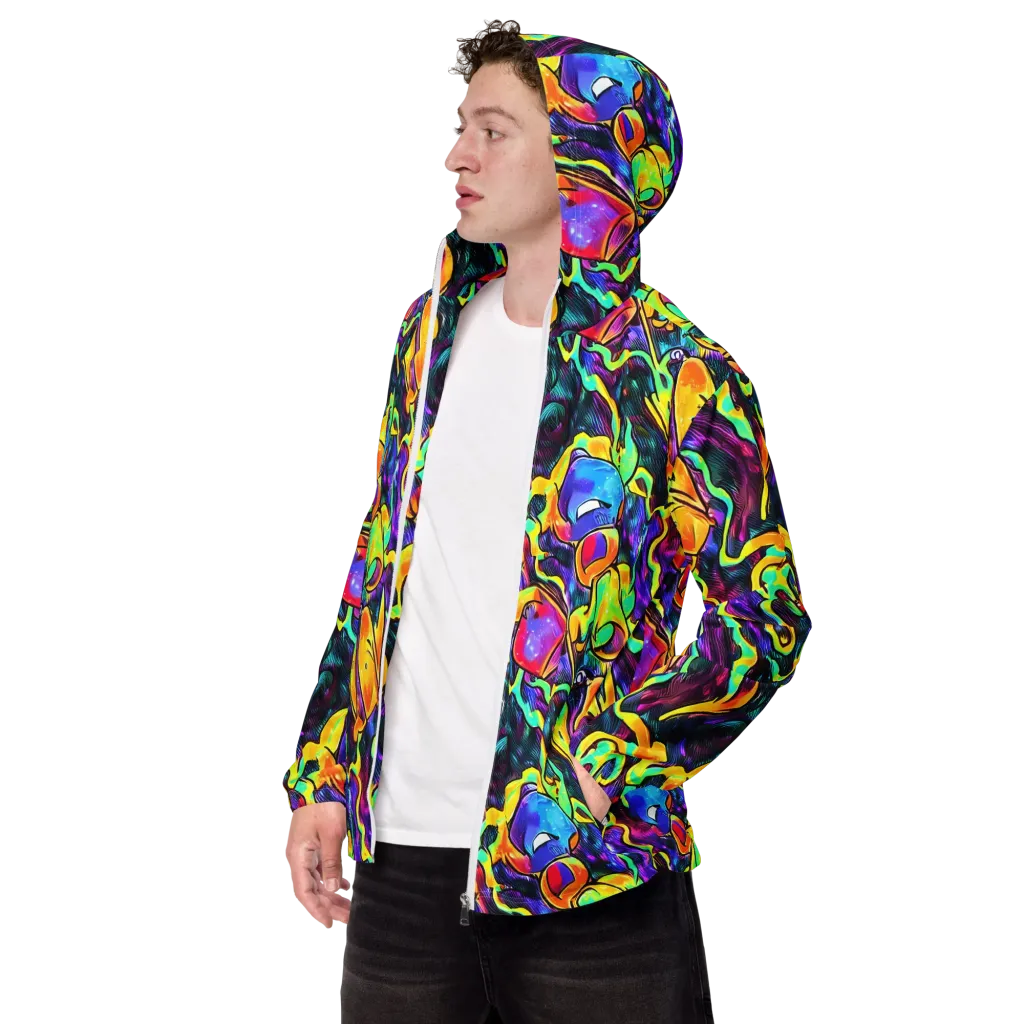 Spectrum After Dark on Men's Windbreaker — Left Front