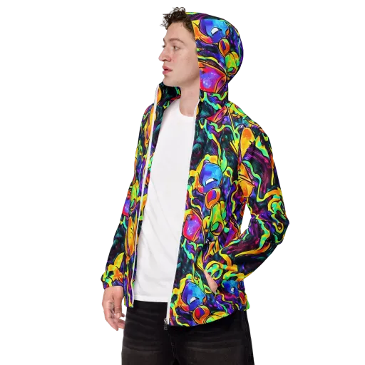 Spectrum After Dark on a Men's Windbreaker